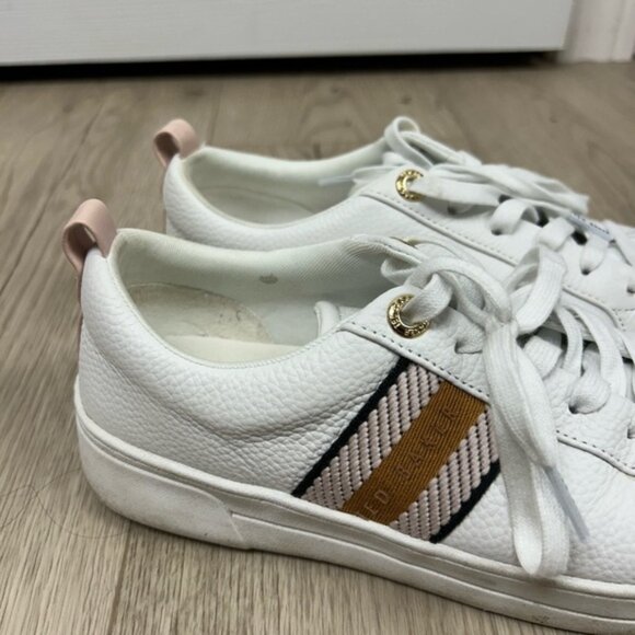 Ted‎ Baker Baily White & Pink Women’s Sneakers - Picture 2 of 6